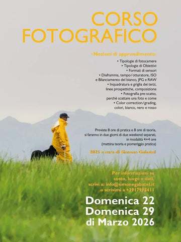 Corso fotografico Domenica 22 e 29 Marzo 2026
